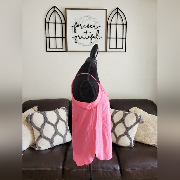 Trina Turk Bubble Gum Barbie Pink Strappy Tank Summer Vibes Boho Chic Classic - Picture 10 of 13